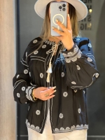 شومیز خامه دوزی ترک