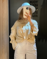 بلوز سرشونه دانتل