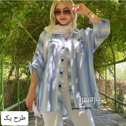مانتو راه راه آستین گت