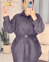 مانتو سفید مشکی