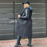 کاپشن آمبردی آستین چرم