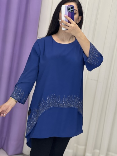 شومیز پایین نگینی قواره دار