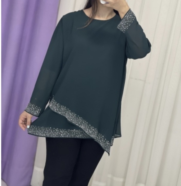 شومیز نگینی قواره دار