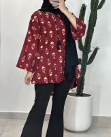 مانتو طلا کوب یقه بندی