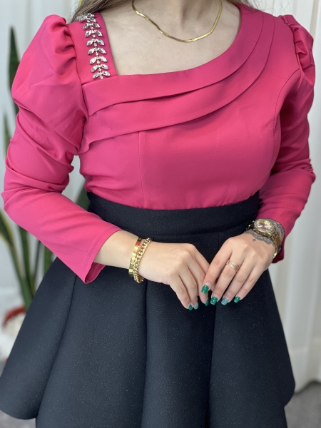 نیمتنه یکطرف سرشونه نگین