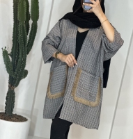مانتو شنل جیب ریش ریش