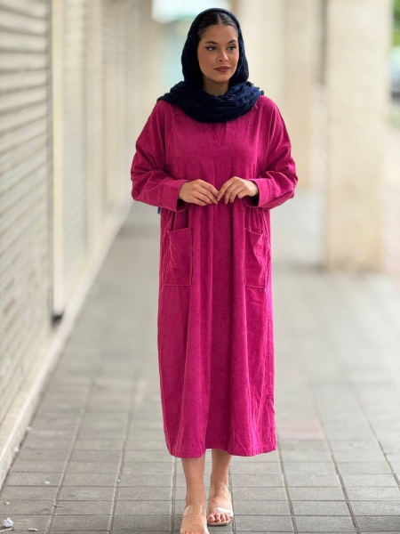 پیراهن کبریتی چین دار2جیب