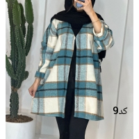 مانتو چهارخونه جلوباز منگوله دار