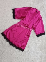 روبدوشامبر سرخابی با تور مژه