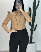 شومیز نگینی آستین پفکی