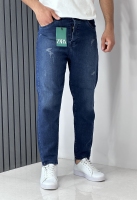 شلوار بوی فرند قد 95cm ابی