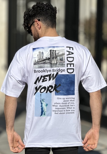 تیشرت مچینست Newyork سفید