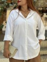 شومیز سفید لینن