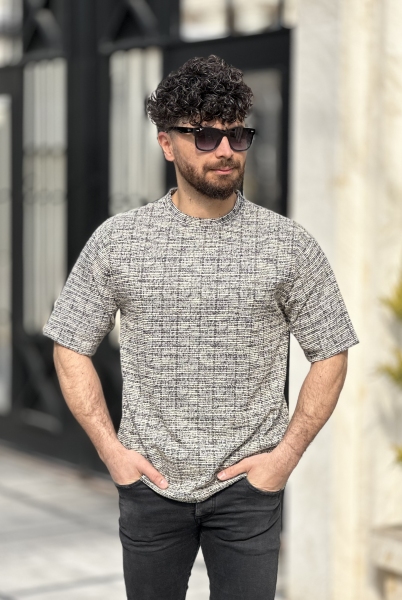 تیشرت پارچه ترک machinset کرم