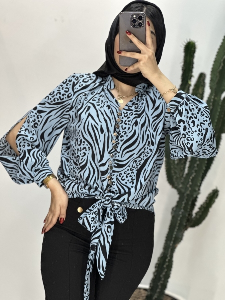 شومیز گور خری پایین گره