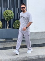 ست تیشرت شلوار بالنسیاگا طوسی