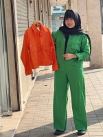 کراپ کت شلوار2جیب داکرون