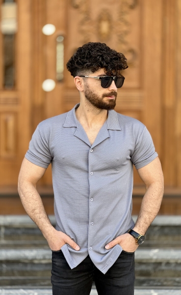 پیراهن مراکشی بیسکویتی طوسی