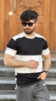 تیشرت مراکشی رینگی سفید مشکی