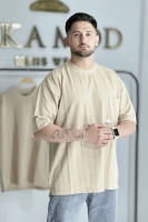تیشرت لش NAKED WOLFE رنگ کرم پارچه خارجی زارا تضمینی