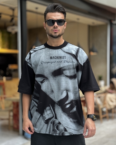 تیشرت طرح مچینست مشکی