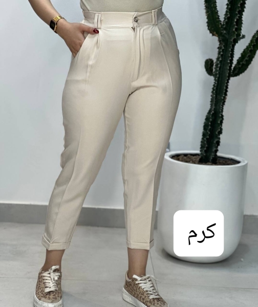 شلوار کمر2بندی پاکتی کمرکش