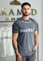 تیشرت پنبه اسکلت رنگ طوسی