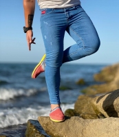 شلوار جین طرح زاپ لیوایز آبی روشن
