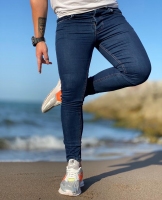 شلوار جین ساده سربی تیره AJ