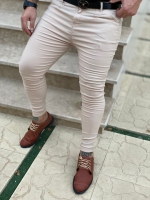 شلوار کتان زیپ دار ARMANI رنگ کرم