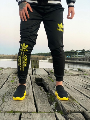 شلوار اسلش Adidas جدید مشکی زرد