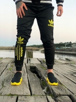شلوار اسلش Adidas جدید مشکی زرد