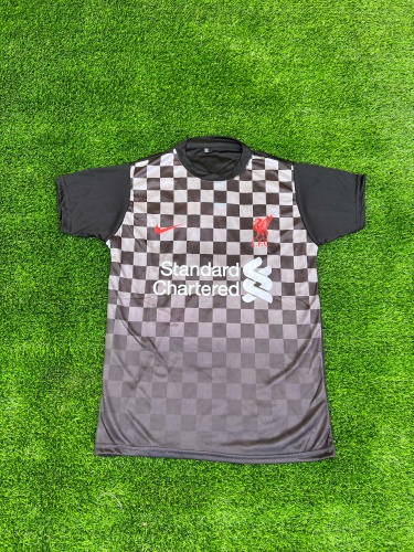 تیشرت آستین کوتاه ورزشی Liverpool مشکی سفید