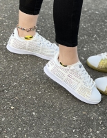 کتونی سایز میانه بندی Adidas Smith روزنامه ای سفید