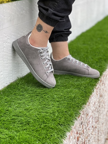 کتونی سایز میانه بندی Adidas Smith طوسی
