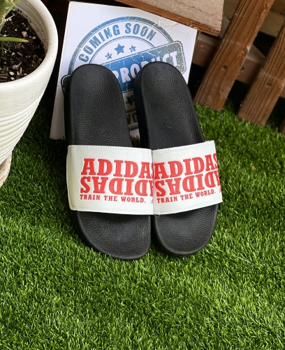 دمپایی ADIDAS جدید سفید قرمز مشکی