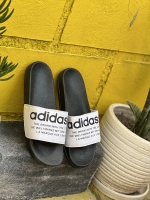دمپایی Adidas متن دار سفیدمشکی