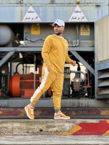 ست تیشرت آستین بلند و اسلش میکرو NIKE پرتقالی