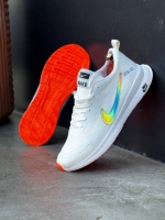 کتونی جدید NIKE MAX سفید هفت رنگ کف نارنجی