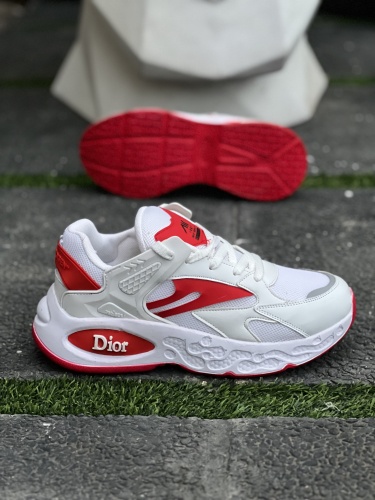 کتونی اسپرت سایزمیانه Dior سفید قرمز
