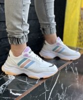 کتونی دخترانه adidas سفید کالباسی