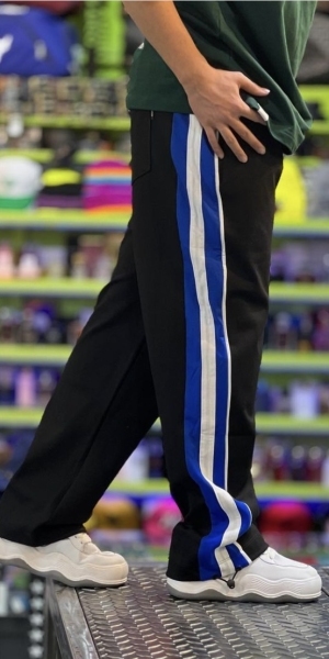 شلوار بگ مشکی آبی