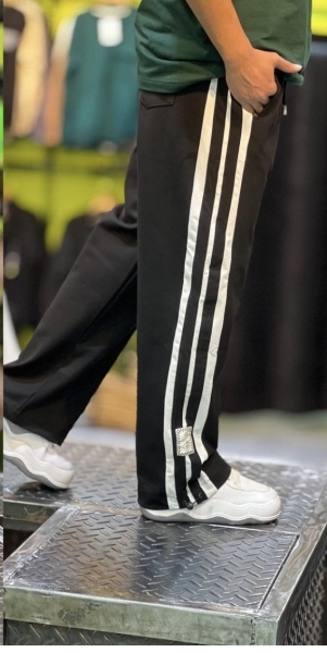 شلوار بگ مشکی سفید