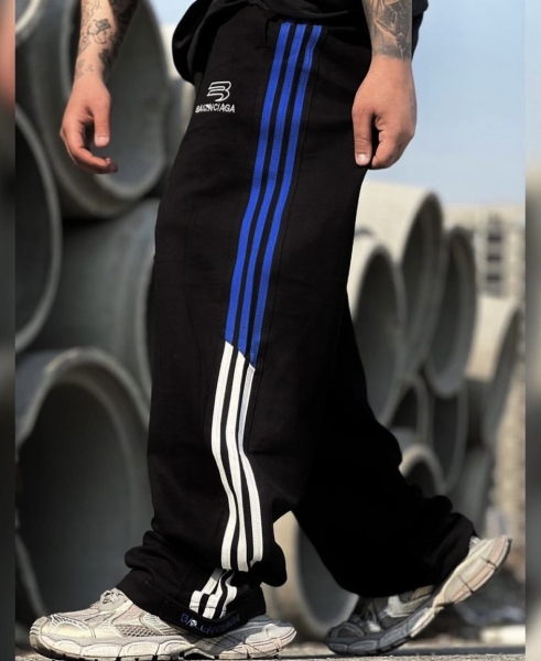 شلوار بگ مشکی سه خط