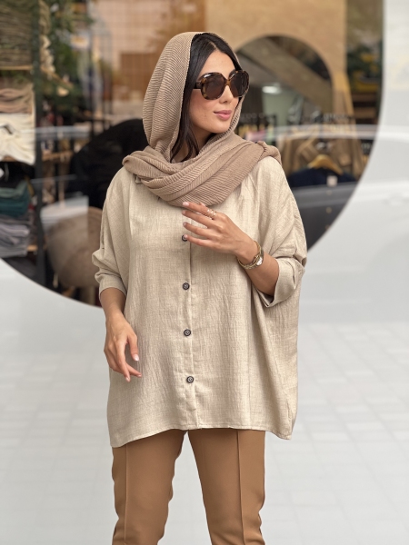 مانتو قواره دار جلو دکمه