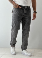 شلوار مام فیت DSQUARED زاپدار رنگ زغالی پارچه ترک