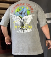 تیشرت آستین کوتاه طرح کبوتر طوسی