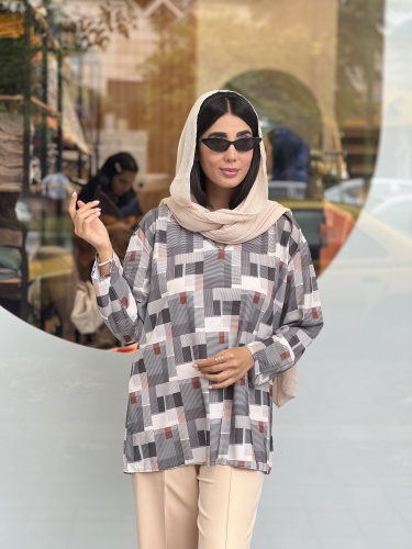 شومیز یقه شکاری جلو بسته