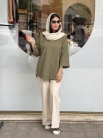 مانتو کوک دوزی یقه مراکشی