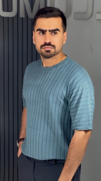 تیشرت پارچه خارجی طوسی